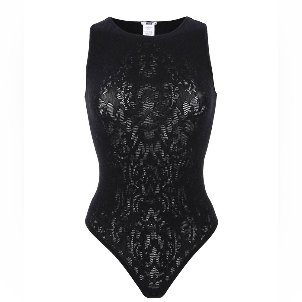 Wolford luxury brand , celeb style semi sheer lace bodysuit, Neiman Marcus - Picture 1 of 1